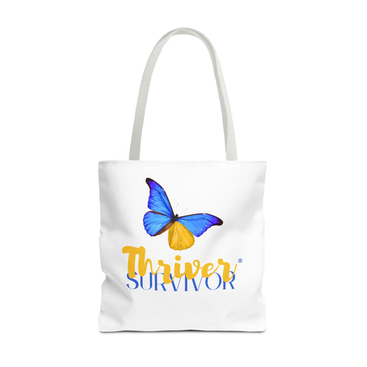 Canvas Tote Bag - Thriver Survivor Logo, Empowering and Inspiring Design, Perfect for Carrying Crafts and Errands