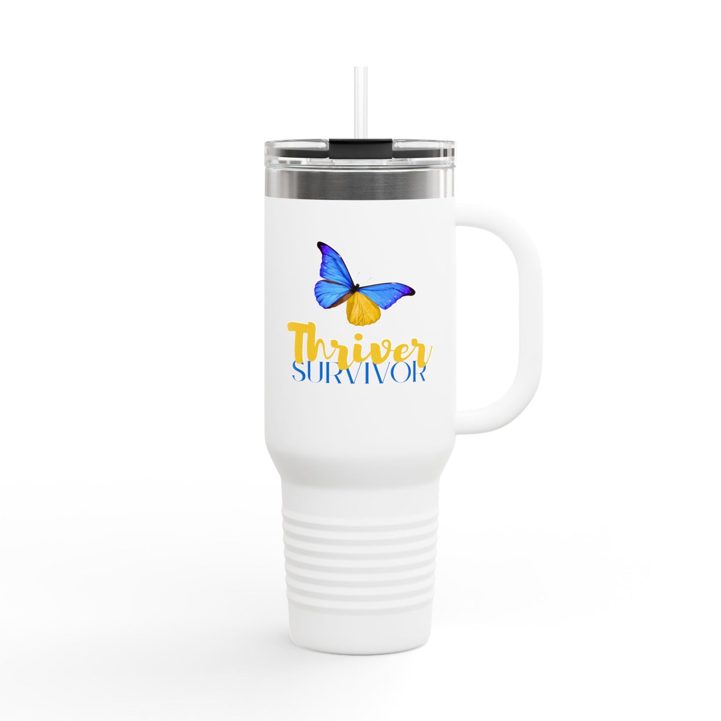 Thriver Survivor Insulated Travel Mug, 40oz - Perfect Gift for Cancer Warriors and Anyone Who's Survived Adversity