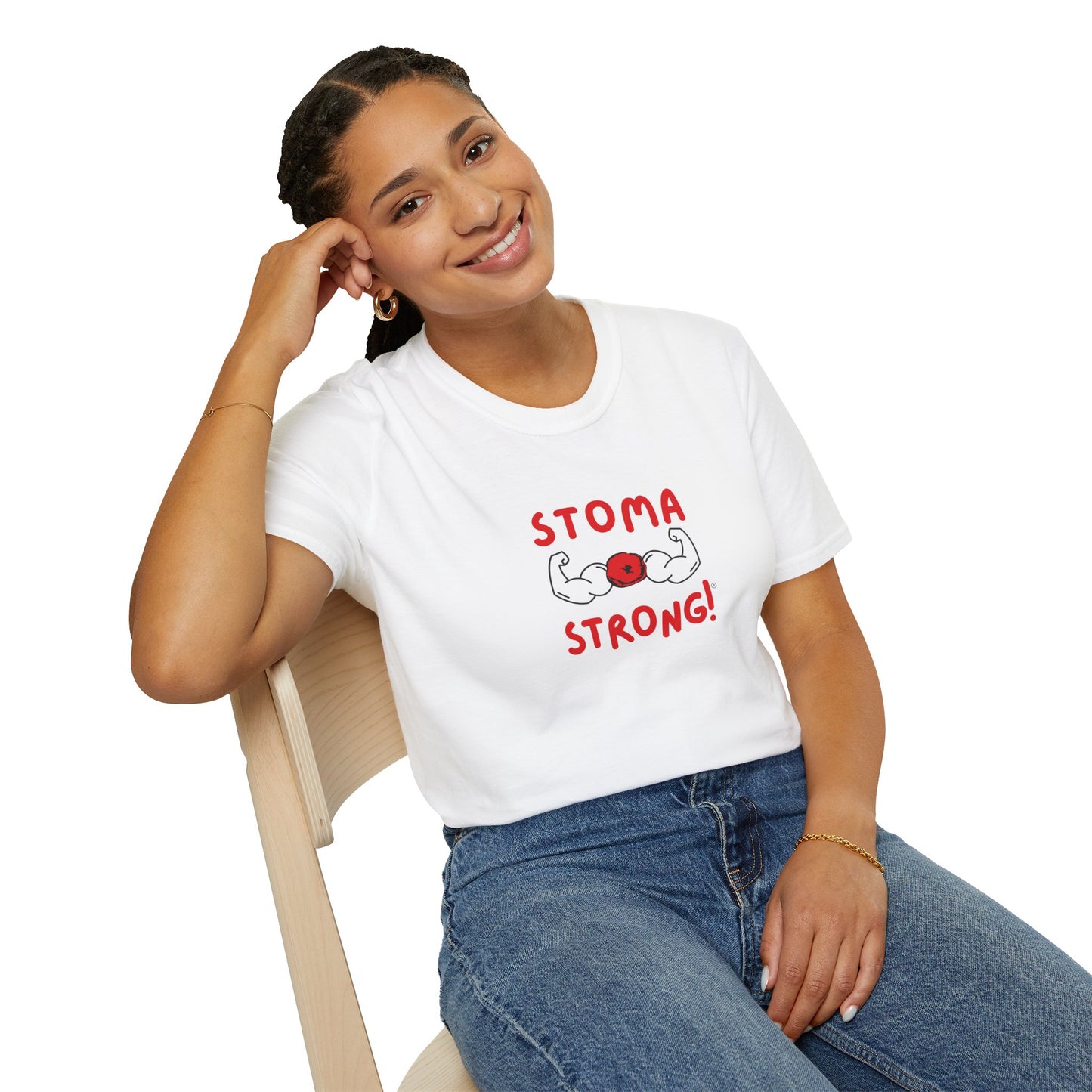 Ostomies Save Lives Softstyle T-Shirt - Stoma Strong, Encourage Ostomates Soft White T-Shirt
