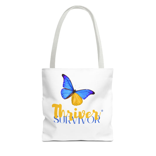 Canvas Tote Bag - Thriver Survivor Logo, Empowering and Inspiring Design, Perfect for Carrying Crafts and Errands