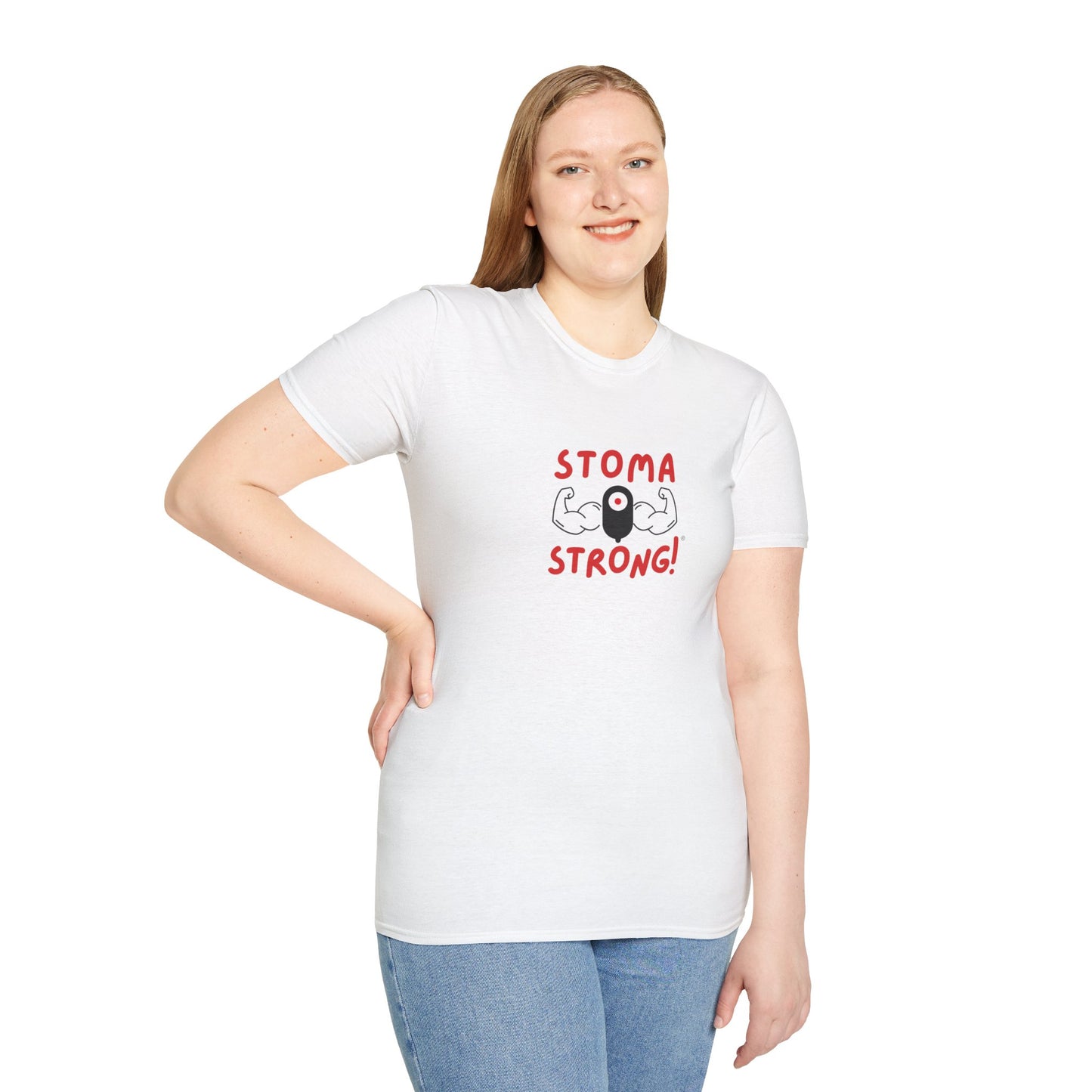 Ostomies Save Lives Softstyle T-Shirt - Stoma Strong! Encourage Ostomates Soft White T-Shirt