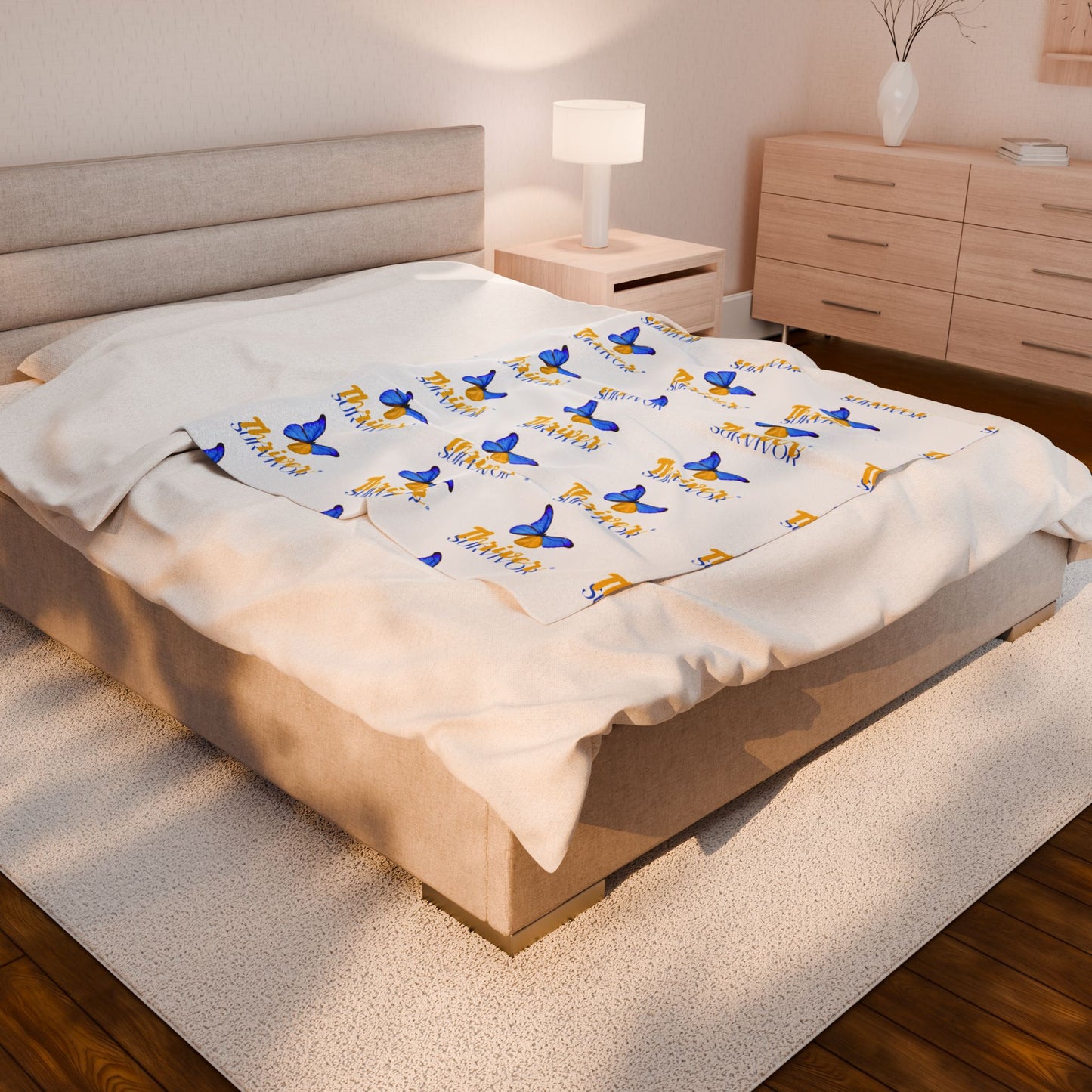 Thriver Survivor Velveteen Plush Blanket - Comforting Gift for Cancer Patients and Others Who Can Use Some Extra Soft TLC, Cozy Throw for Home, Motivation Decor, Inspirational [...]