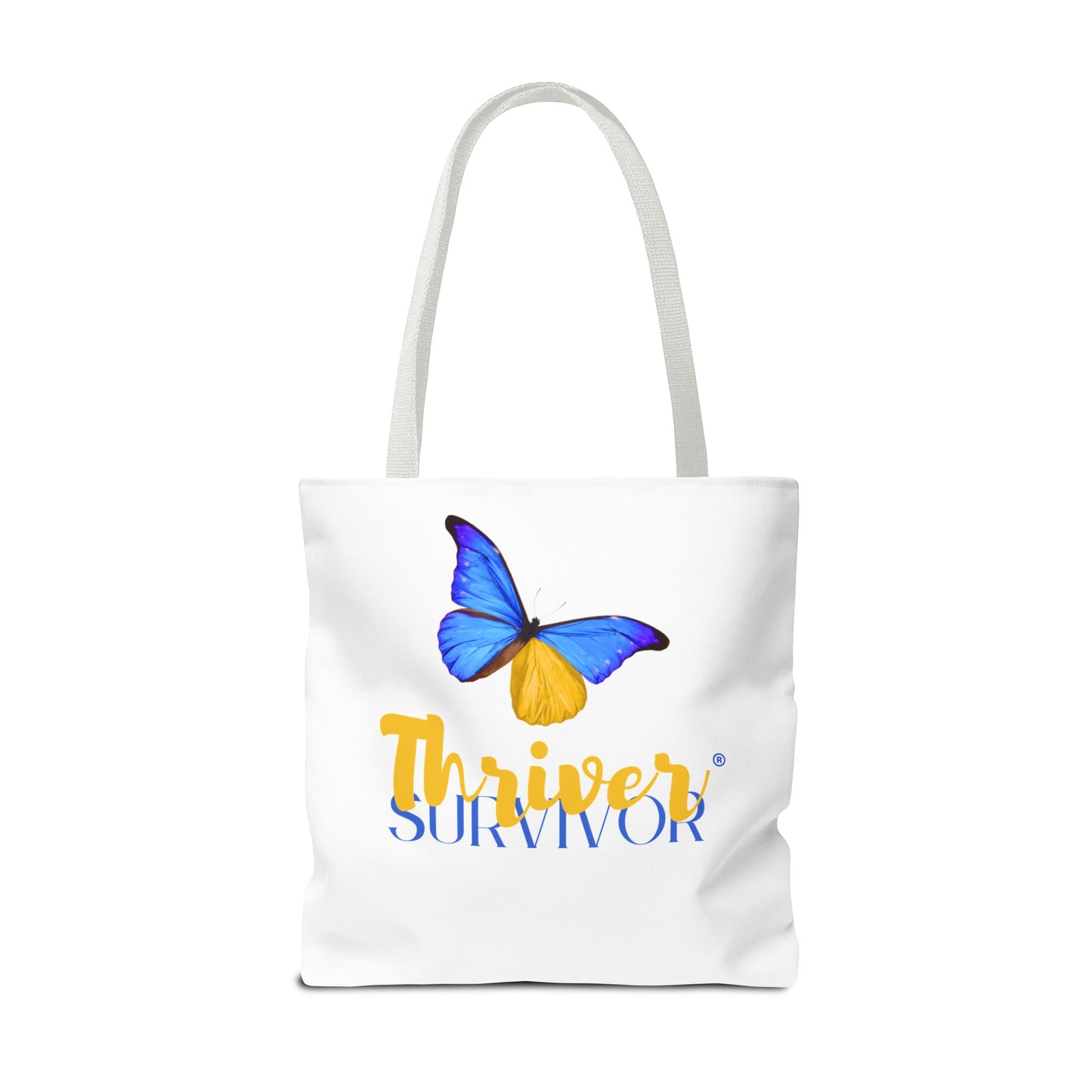 Canvas Tote Bag - Thriver Survivor Logo, Empowering and Inspiring Design, Perfect for Carrying Crafts and Errands