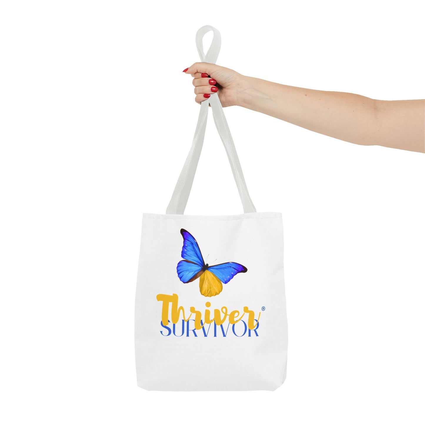 Canvas Tote Bag - Thriver Survivor Logo, Empowering and Inspiring Design, Perfect for Carrying Crafts and Errands
