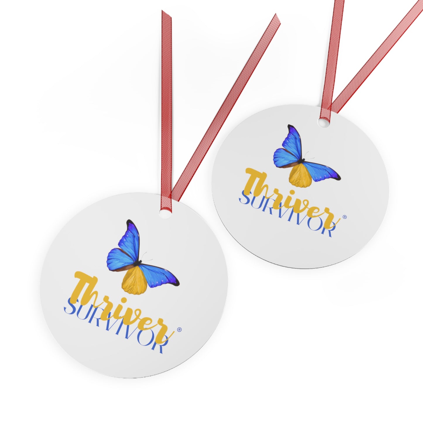 Metal Ornament - Inspirational 'Surviving and Thriving' Celebration Ornament