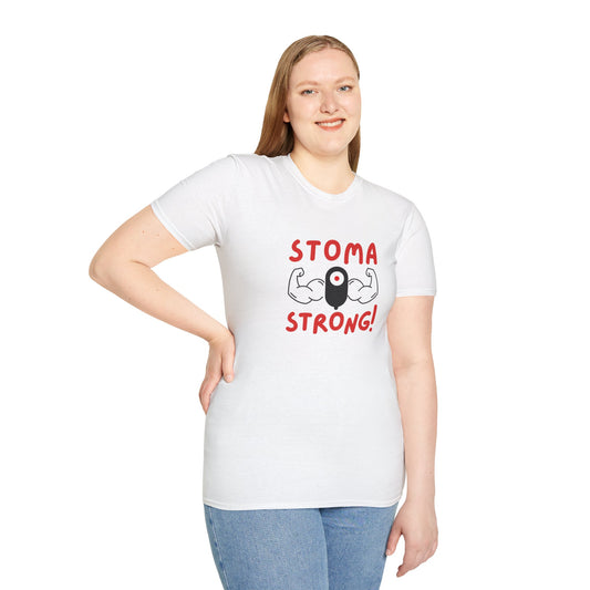 Ostomies Save Lives Softstyle T-Shirt - Stoma Strong, Encourage Ostomates Soft White T-Shirt