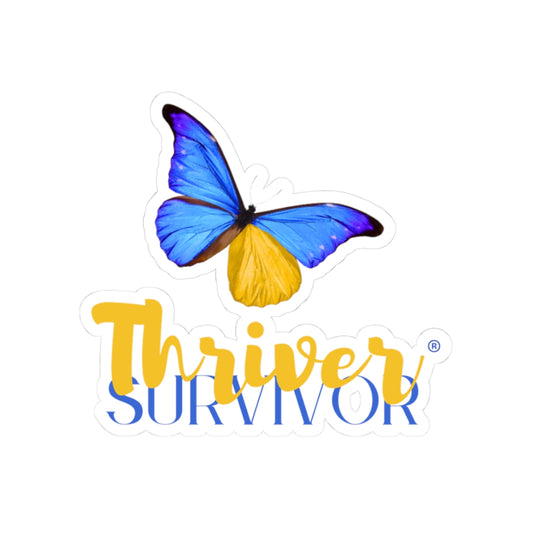 Survivor Butterfly Stickers, Thriver Survivor Vinyl Decals, Motivational Wall Art, Empowerment Stickers for Journals, Gifts